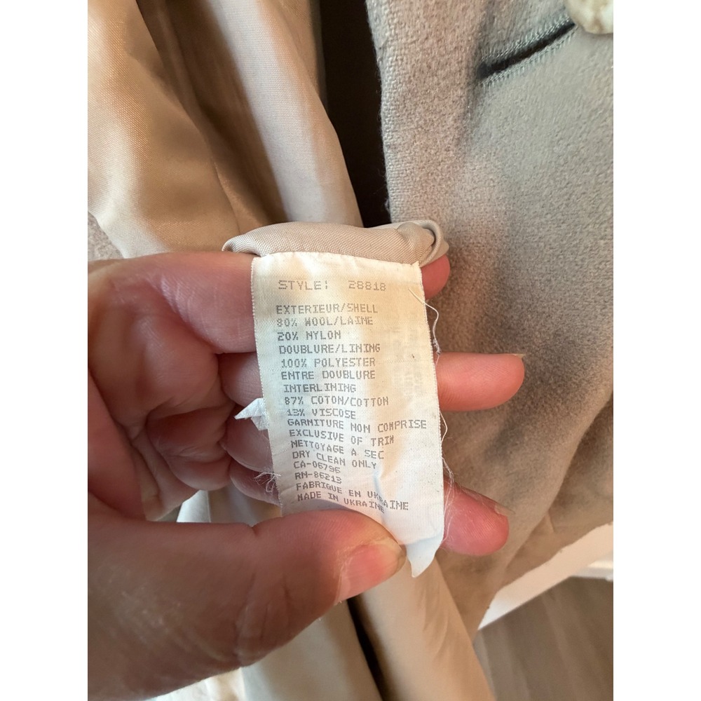 Tristan & Iseut Vintage Wool Blend Maxi Coat Camel Shawl Collar Large 28818 - Picture 5 of 6